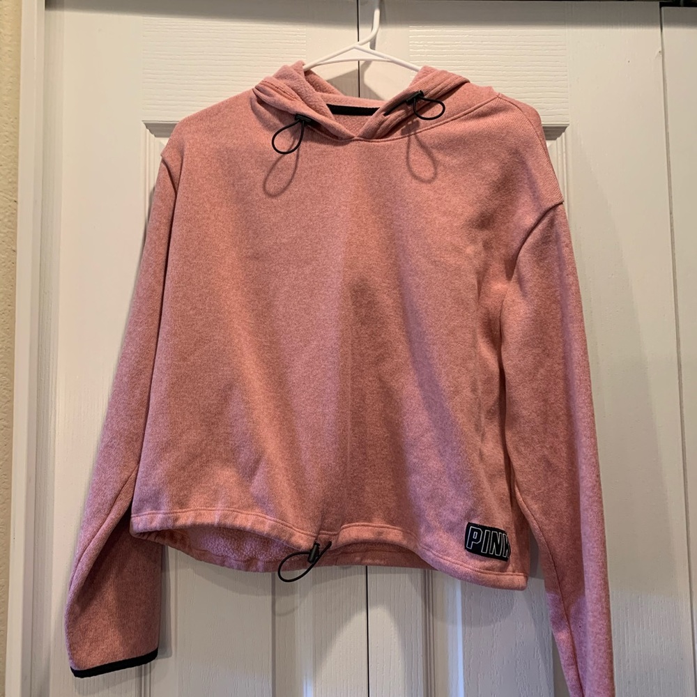 Pink cropped hoodie